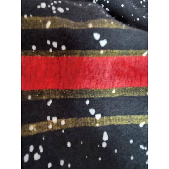 NBA Chicago Bulls Long Sleeve Shirt Youth XL (14) Black Red Splatter NBA Graphic - Picture 7 of 8